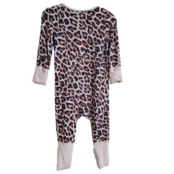 Miozing Bamboo 0-3 Mo Baby Girl Leopard Zippy Pajamas Animal‎ Sleeper - Picture 3 of 13